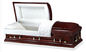Solid Alder Wooden Caskets High Gloss Sangria Finishing Large Inner Space